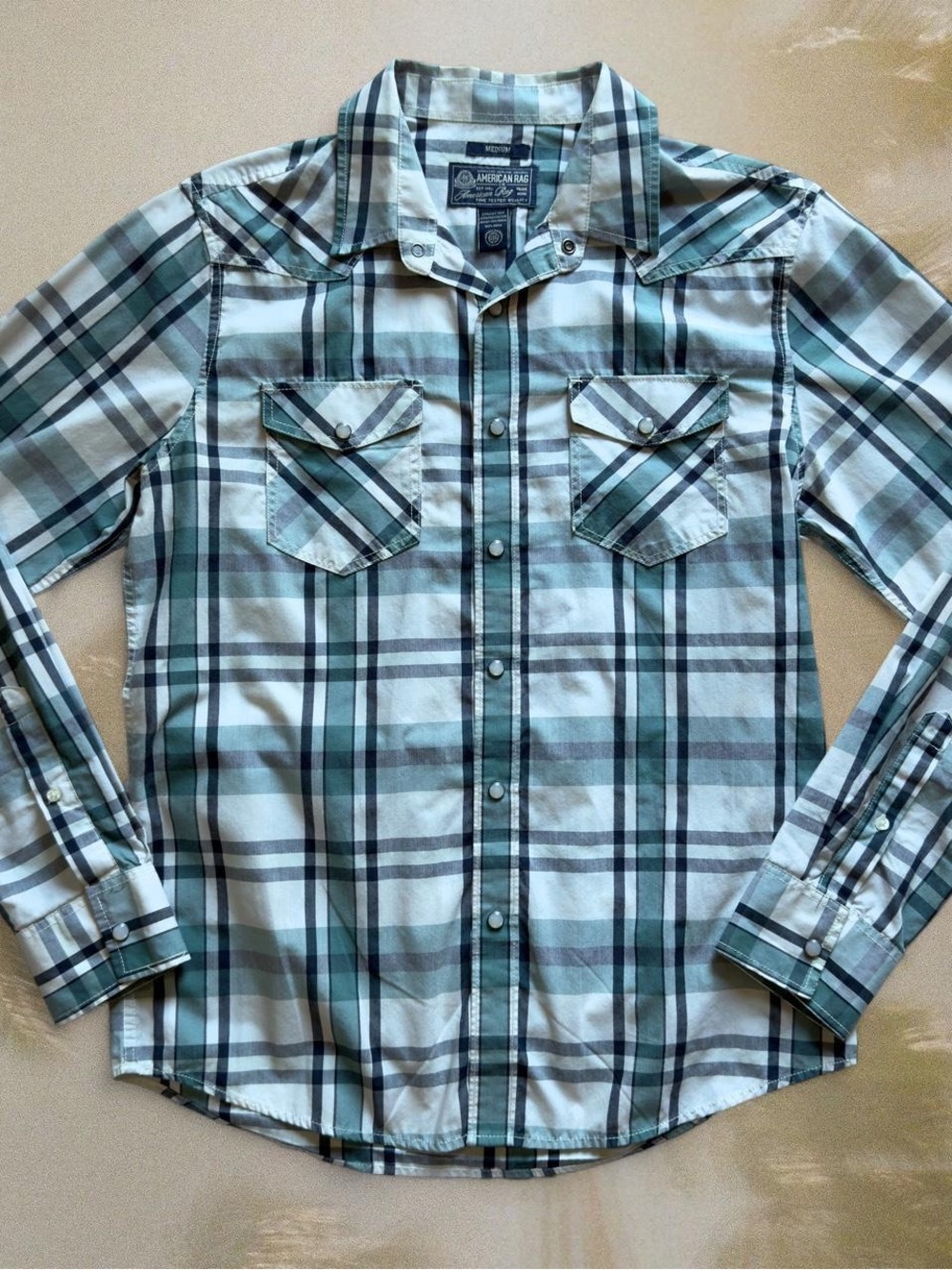 American Rag Plaid Button-Up Shirt